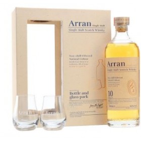 ARRAN 10 YEARS 70CL - GIFT SET (FOC 2 WHISKY GLASS)