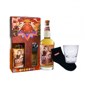 TIMAH DOUBLE PEATED BLENDED WHISKY 75CL - GIFT SET